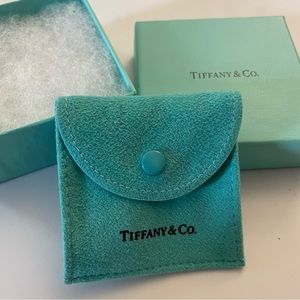 Authentic Tiffany & Co box with suede pouch